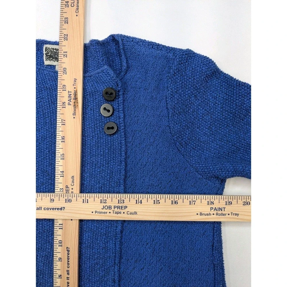 Habitat Clothes to Live In Sweater Size S Blue Knit Lagenlook Minimalist 2996 - Picture 6 of 10